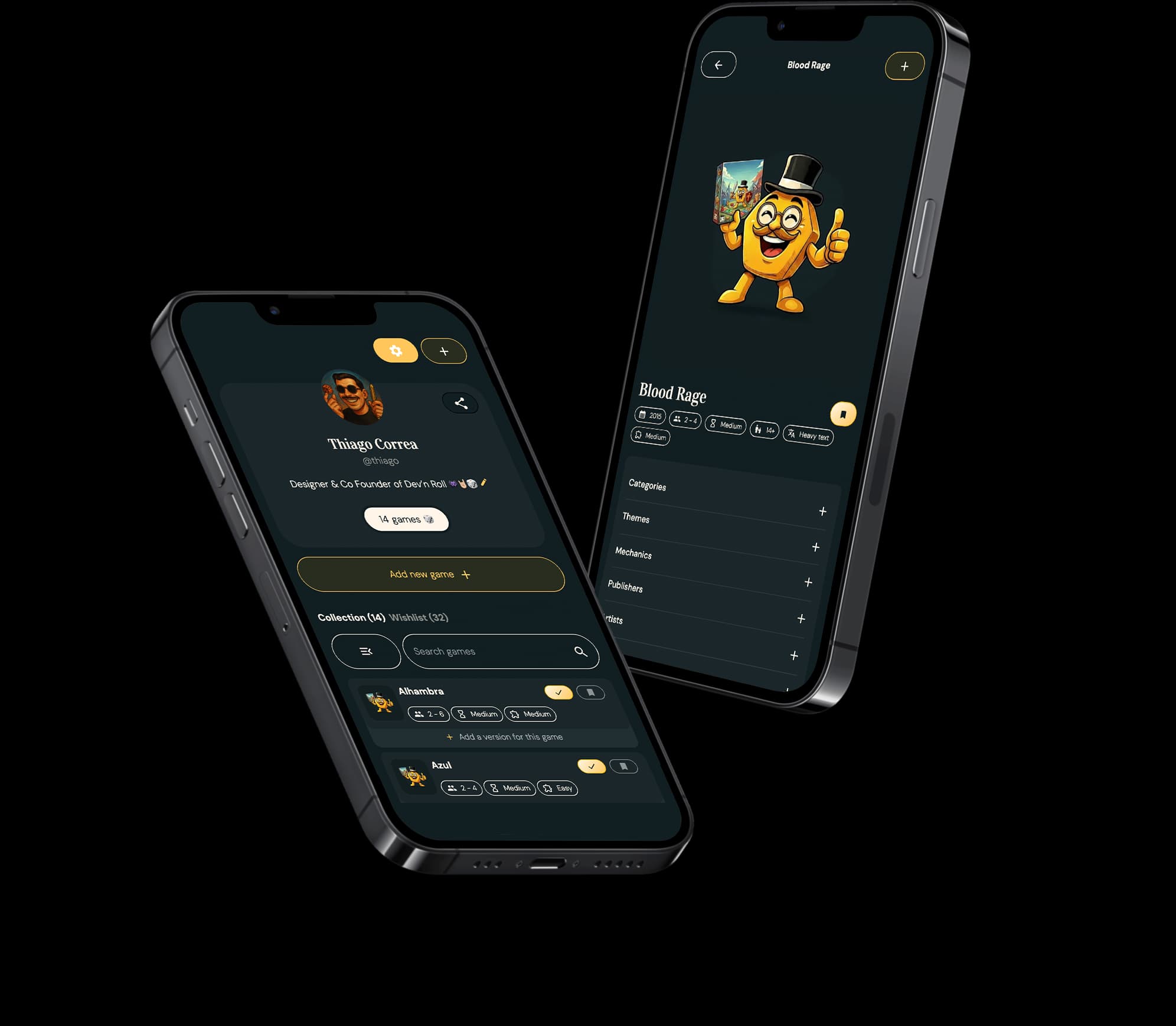 Roll Society beta app mockups